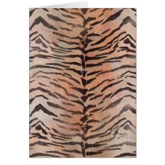 Cartão Tigre Impressão de pele em Tangerine Apricot