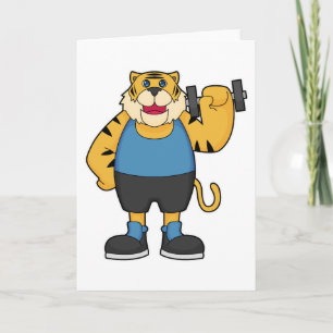 Cartão Tigre Malhação Dumbbell