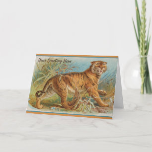 Cartão Tigre Vintage