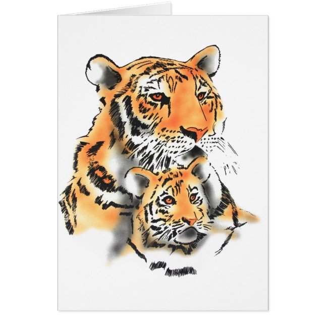 Cartão Tigrese e cubo (Frente)