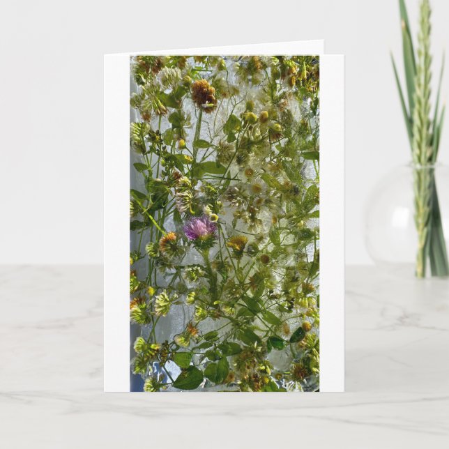 Cartão Tijolo e trevo Forçados, (Frente)