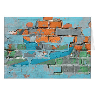 Cartão tijolo, snowboard.