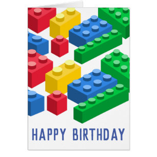 Cartão Tijolos para a construção de brinquedos crianças c