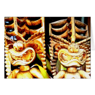 Cartão Tikis gêmeo