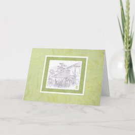 Cartão Tile Roofed House Welcome! Card