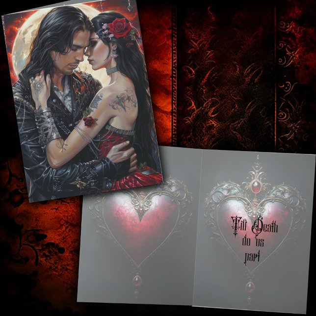 Cartão Till Death Do Us Part Valentines (Criador carregado)