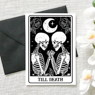 Cartão Till Death Tarot Gothic Engagement & Wedding