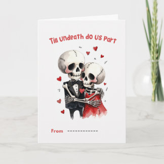 Cartão Till Undeath Do Us Part Skeleton Couple Valentine 