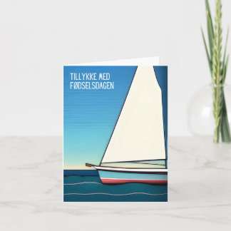 Cartão Tillykke med fødselsdagen, feliz aniversário na Di