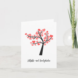 Cartão Tillykke med kæ rligheden, casamento dinamarquês