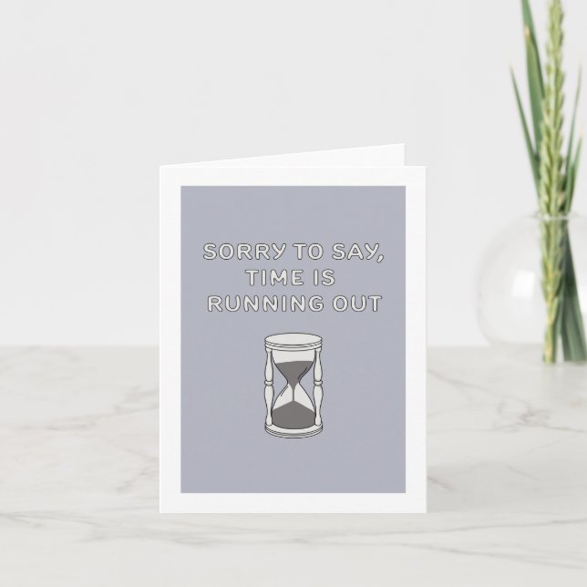 Cartão Time is running out (Frente)