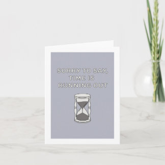 Cartão Time is running out