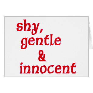 Cartão Tímido, gentil e inocente