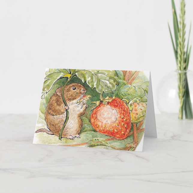 Cartão Timmy Willie Mouse - Beatrix Potter (Frente)