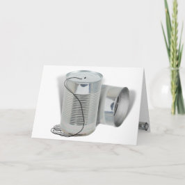 Cartão Tin Can Phone (Você pode me ouvir agora?)