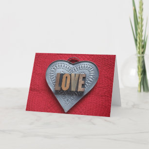 Cartão tin heart love greeting card