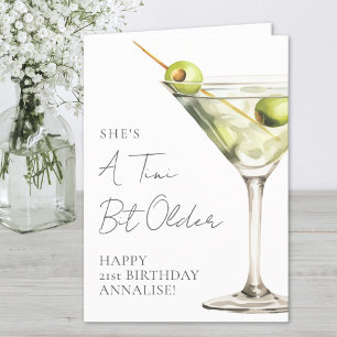 Cartão Tini Bit Older Martini Feliz Aniversário