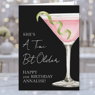 Cartão Tini Um Pouco Mais Velho Martini Feliz Aniversário