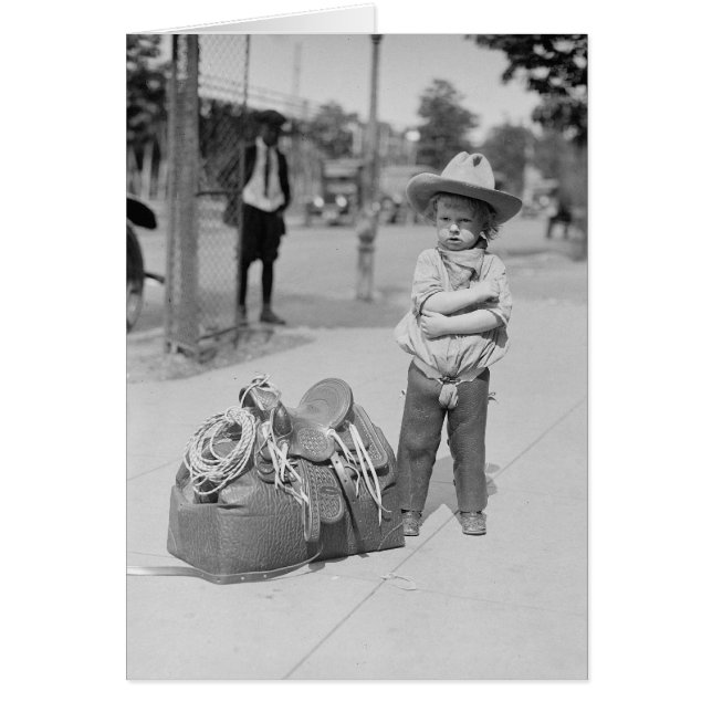 Cartão Tiny Cowboy, 1923 (Frente)
