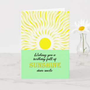 Cartão Tio Birthday Bright Sunshine Card