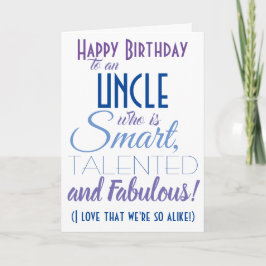 Cartão Tio Birthday Engraçado