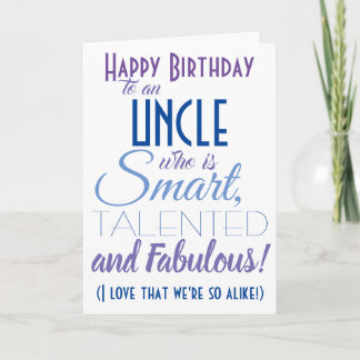 Cartão Tio Birthday Engraçado