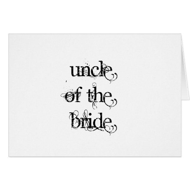 Cartão Tio da noiva (Frente Horizontal)