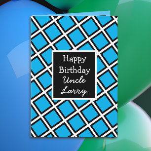 Cartão Tio de aniversário feliz personalizado moderno