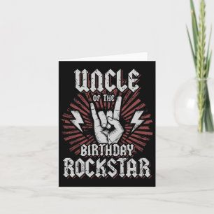 Cartão Tio Do Aniversário Rockstar Matching Rocker Roc
