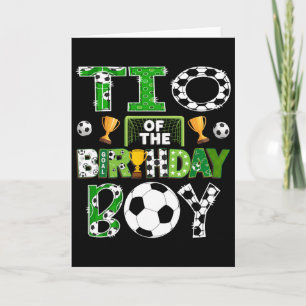 Cartão Tio do menino de aniversário jogador de futebol di