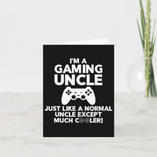 Cartão Tio Gamer Funny Jogos Vídeo Camisas