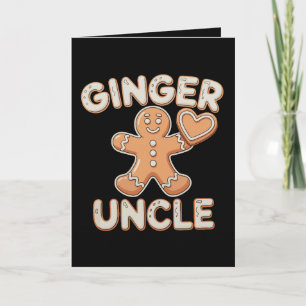 Cartão Tio Gengibre Biscoito de Gengibre Natal Família
