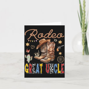 Cartão Tio Grande do Rodeio Ocidental de Aniversário Corr