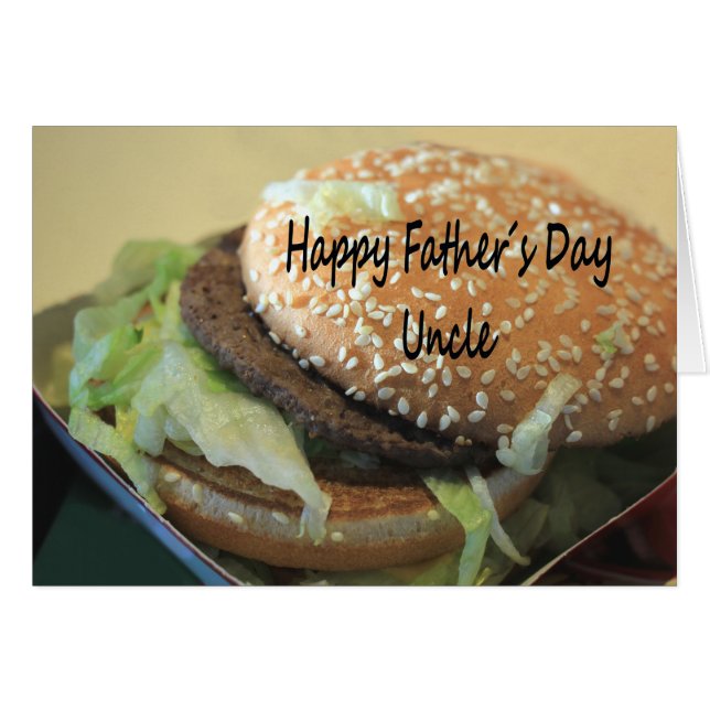 Cartão Tio Happy Dia de os pais (Frente Horizontal)