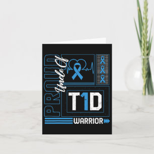 Cartão Tio Orgulhoso Do Guerreiro T1d Diabetes Awarene