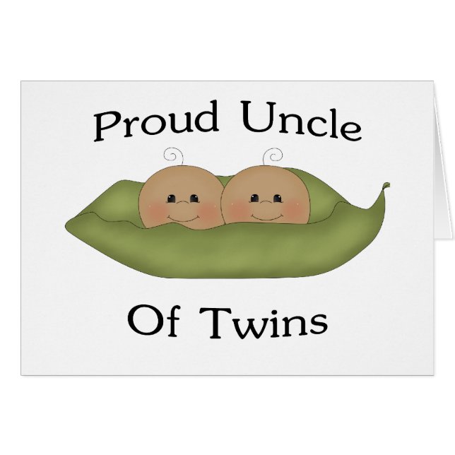 Cartão Tio orgulhoso Gêmeo (Frente Horizontal)