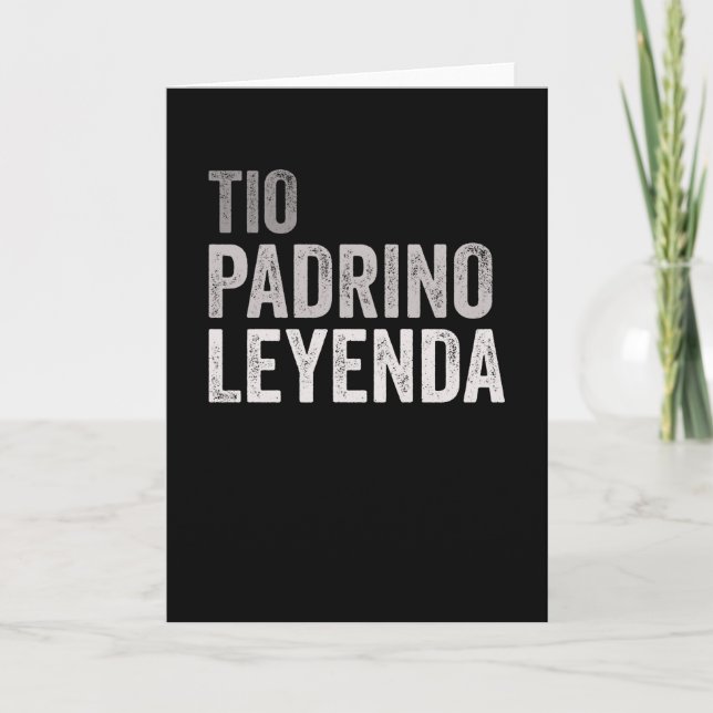 Cartão Tio Padrino Leyenda (Frente)