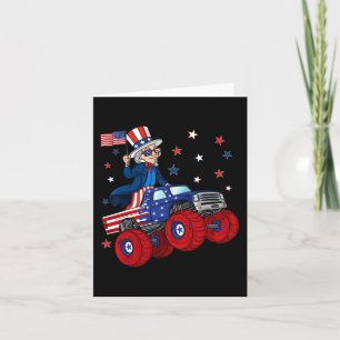 Cartão Tio Sam Monster Truck 4 De Julho