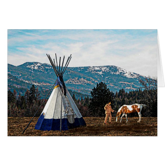 Cartão Tipi - Campo de inverno (Frente Horizontal)