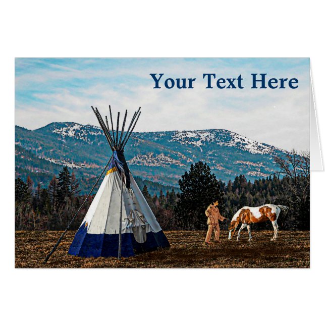 Cartão Tipi - Campo de inverno (Frente Horizontal)