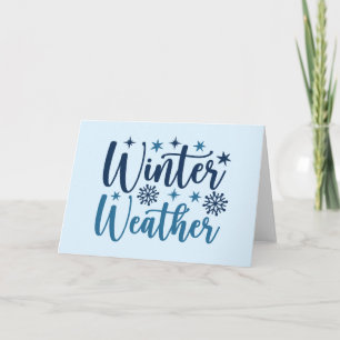 Cartão Tipografia de Férias Nevadas - Clima de Inverno