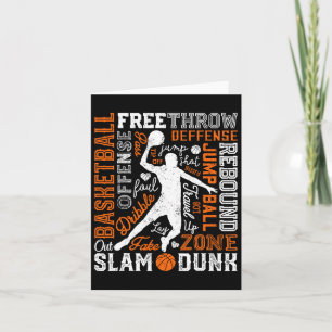 Cartão Tipografia de Slam Dunk do Player de Bysketbyll Wo