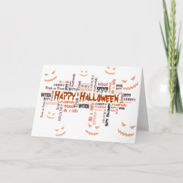 Cartão Tipografia Feliz de Halloween