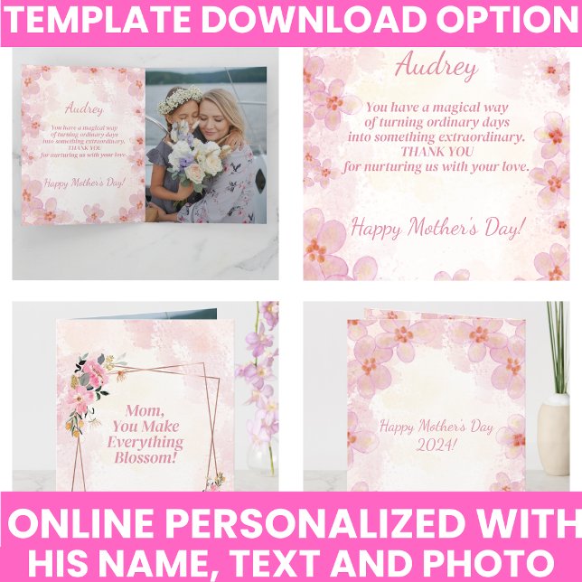 Cartão Tipografia Floral Moderna e Elegante (Elegant Typography Floral Modern Card
)