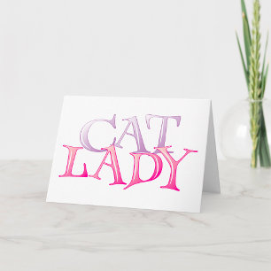 Cartão Tipografia Gata Senhora Rosa Roxo