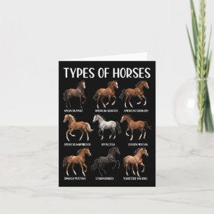 Cartão Tipos De Cavalos Camiseiros Camiseiros Engraçados