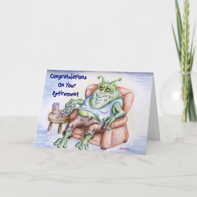 Cartão Tired and Retired (Frente)