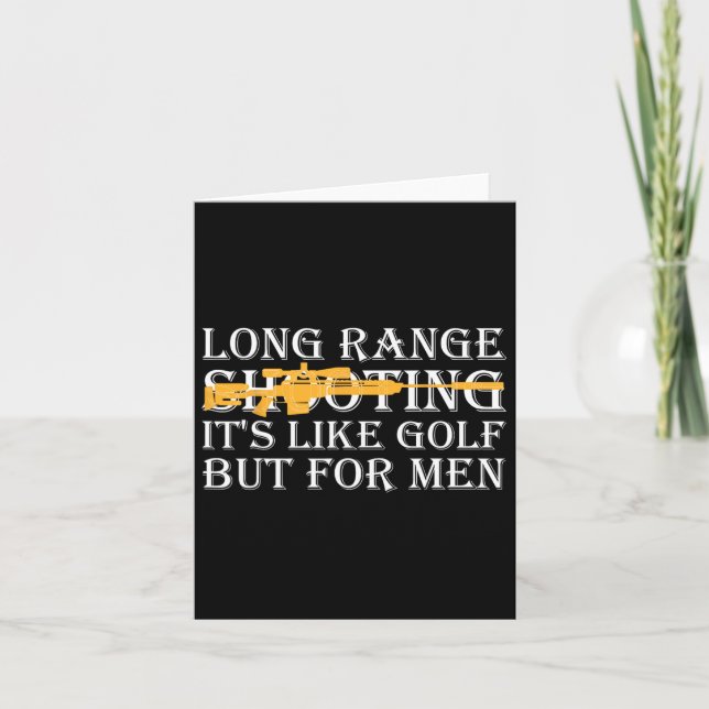 Cartão Tiros de longo alcance É como Golfe Mas para Homen (Frente)