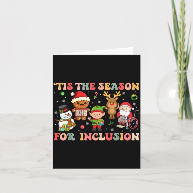 Cartão Tis The Season For Inclusion Christmas Sped Teache (Frente)