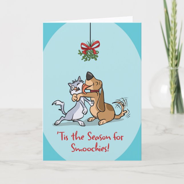 Cartão ’Tis The Season For Smoochies (Blank Inside) Card (Frente)